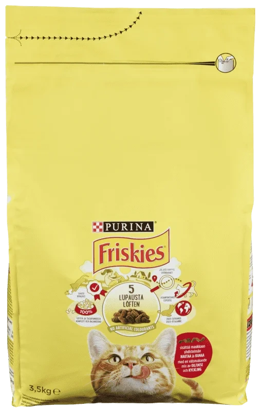 Friskies Okse/kylling/lever 3.5kg