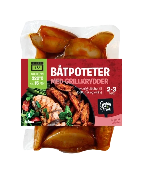 Båtpoteter m/Grillkrydder 400g Grønn&Frisk