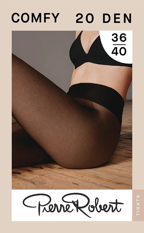 Tights Comfy 20 Den Black 36-40 Pierre-Robert