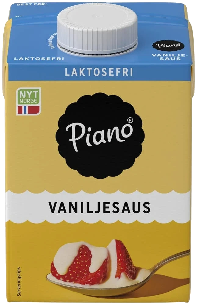 Piano laktosefri vaniljesaus