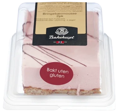 Bringebærmousse m/Mandelbunn 2pk 290g Bakehuset