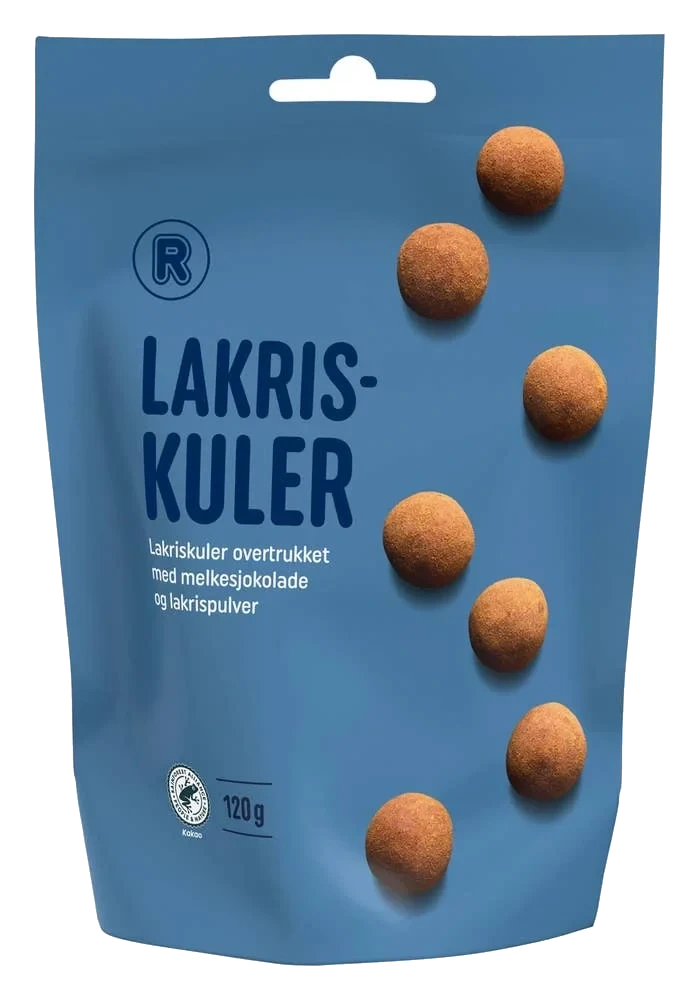 Lakriskuler med melkesjokolade