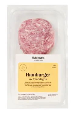 Heldiggris Hamburger av Frilandsgris 2pk 320g