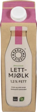 Lettmjølk 1,2% Økologisk 1l Røros