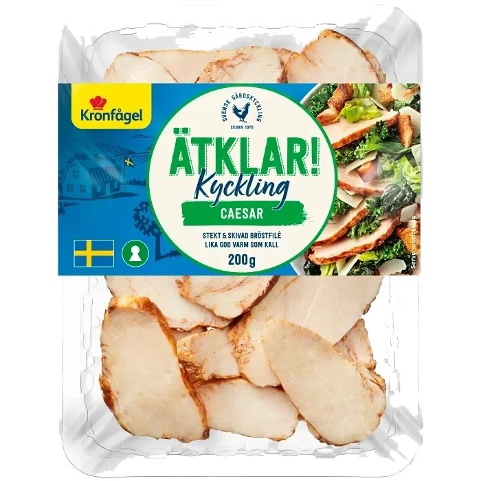 Kyckling Ätklar Skivad Caesar 200g Kronfågel