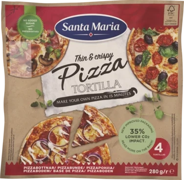Pizza Tortilla (4-pack) 280g Santa Maria