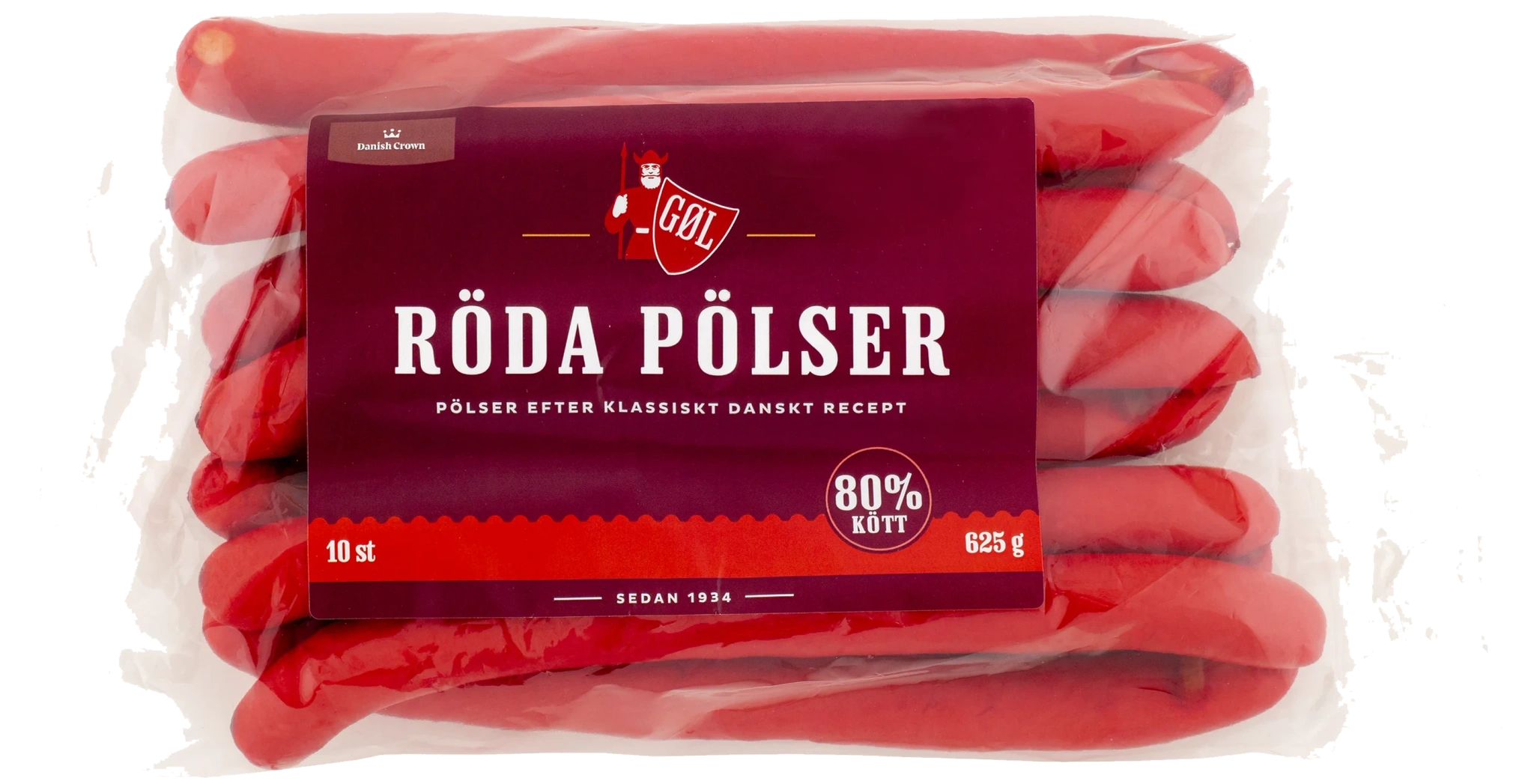 Röda Hot Dog Pölser