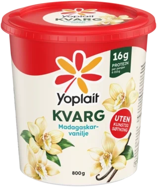 Yoplait Kvarg Madagaskar-Vanilje 800g