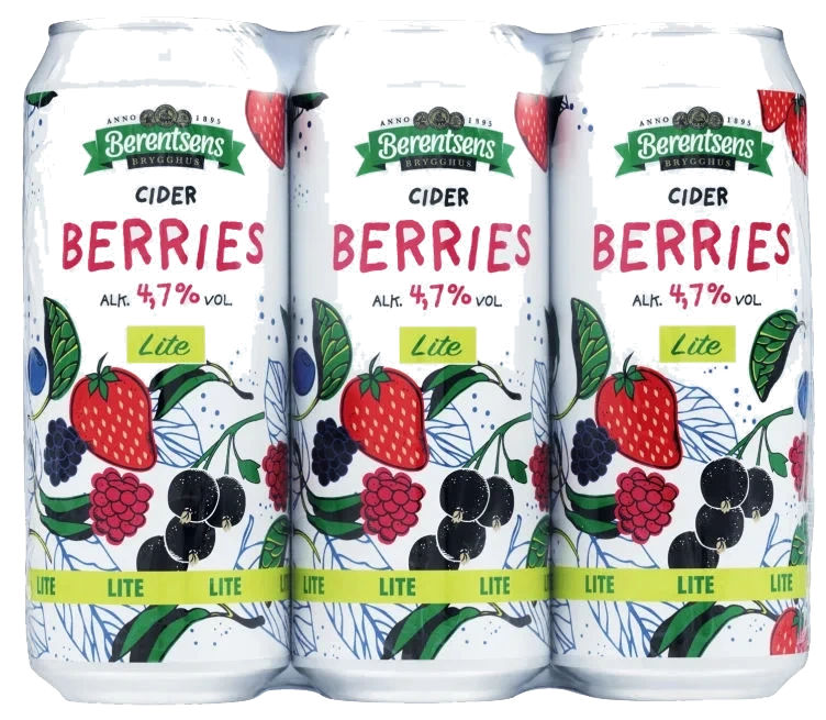 Berries Cider Lite 0,5lx6 boks Berentsens