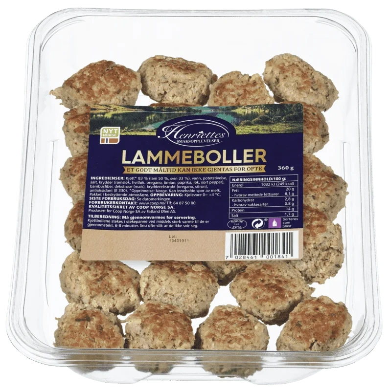 Henriettes Lammeboller 360g