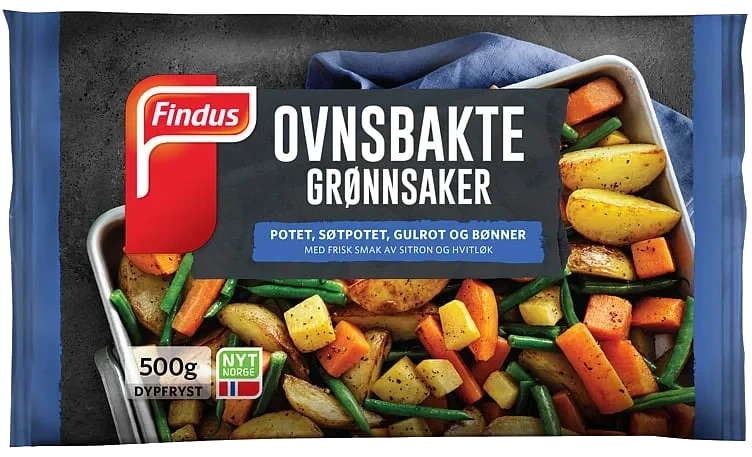 Ovnsbakte Grønnsaker Sitron og Hvitløk - Potet, Søtpotet, Gulrot og Bønner