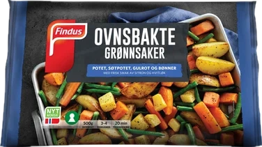 Ovnsbakte Grønnsaker Sitron og Hvitløk - Potet, Søtpotet, Gulrot og Bønner