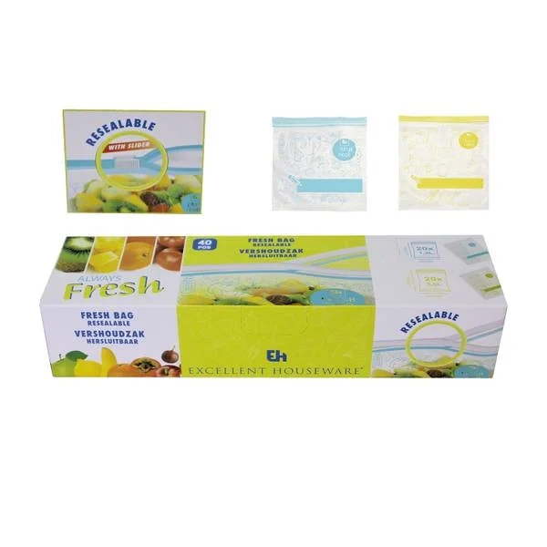 Fresh Bags Ziplockposer 40pk