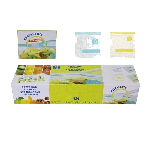 Fresh Bags Ziplockposer 40pk