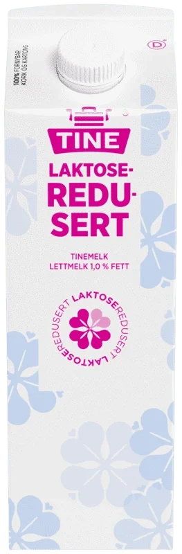 Tine Laktoseredusert Lettmelk 1,0% fett 1l