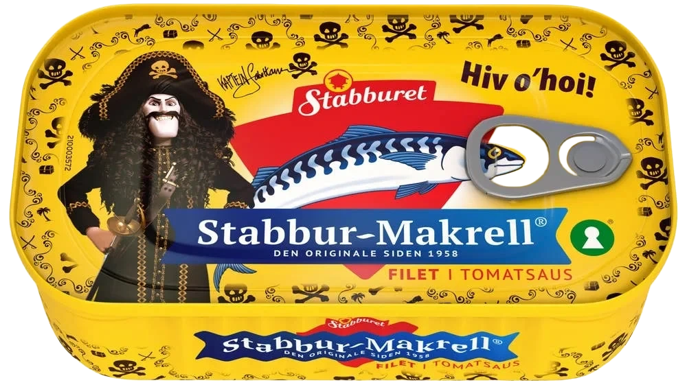 Stabbur-Makrell Filet i tomatsaus, 110 g