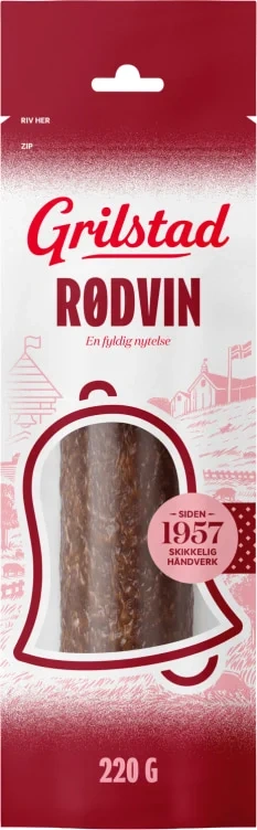 Spekepølse Hel Rødvin 220g Grilstad