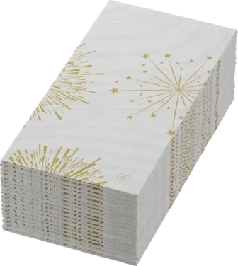 Serviett Biodunisoft 40cm 1/8br Sparkly White