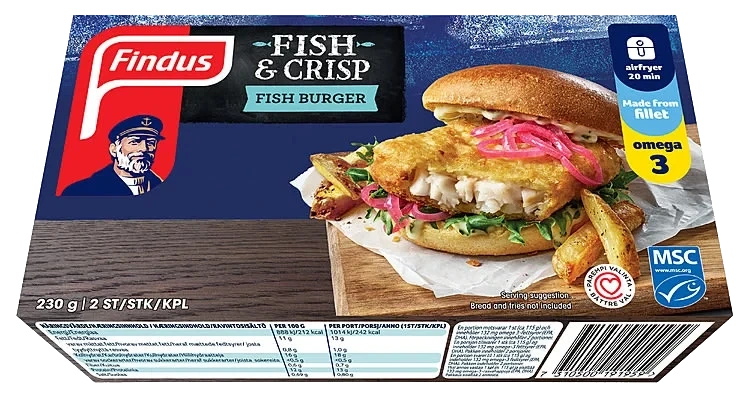 Fish&Crisp Burger 230g Findus