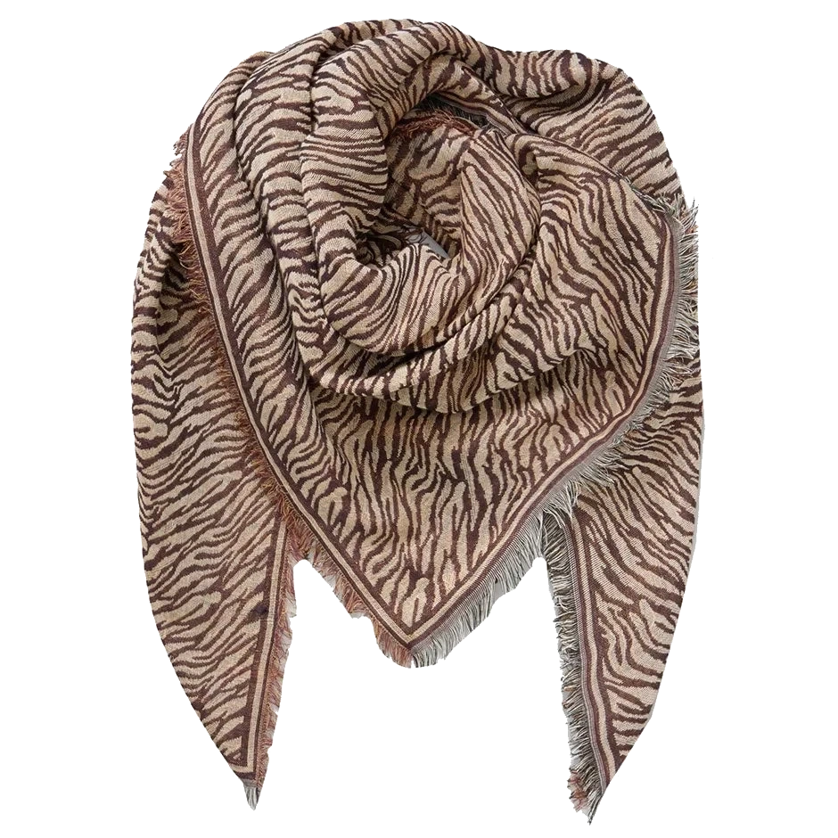 Becksöndergaard Mille Zebra Scarf Praline