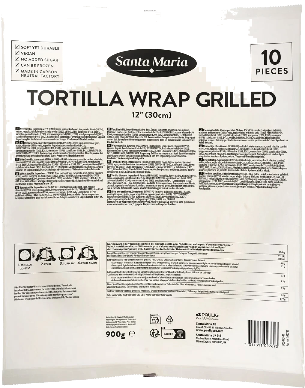Tortilla Wrap Grilled 12'' (30cm)