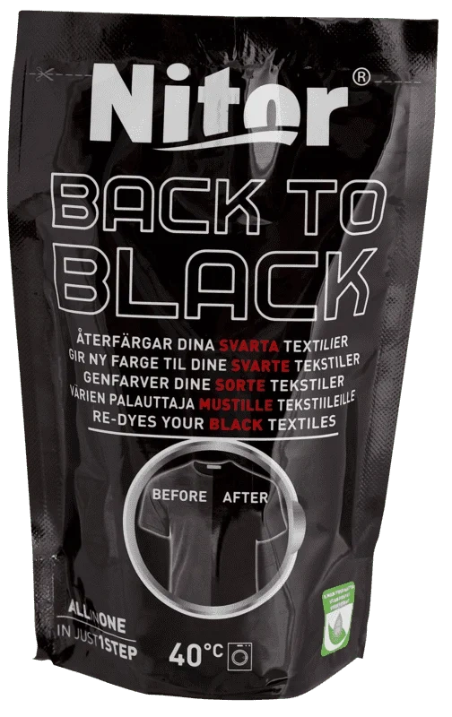 Nitor Tekstilfarge Back to Black 400g