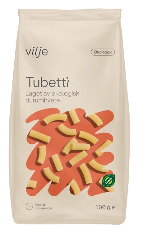 Pasta Tubetti Økologisk 500g Vilje