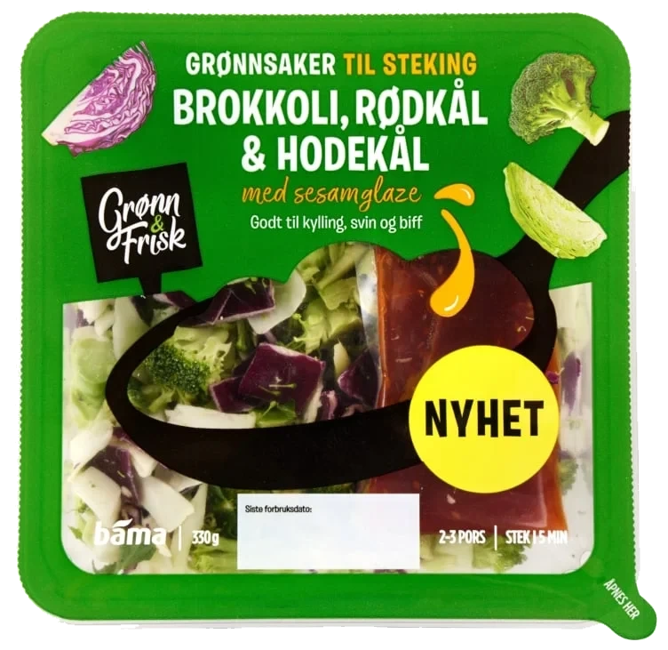 Stekegrønnsaker Brokkoli m/Sesamglaze 330g Grønn&Frisk