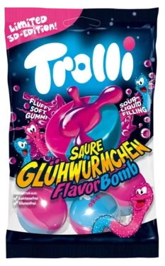 Trolli Sour Glow Worms 3D 75 g