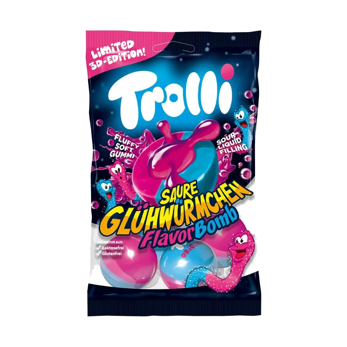 Trolli Sour Glow Worms 3D 75 g