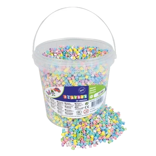 Rørperler Pastellmiks 10000 Stk I Bøtte