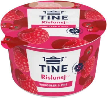 Rislunsj Bringebær/Rips 150g Tine