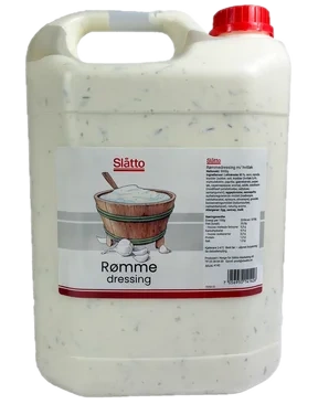 Rømmedressing m/Hvitløk 5kg Kanne Slåtto