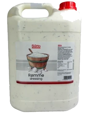 Rømmedressing m/Hvitløk 5kg Kanne Slåtto