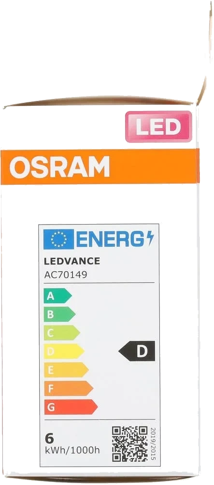 Klar LED-lyspære E27, varm hvit