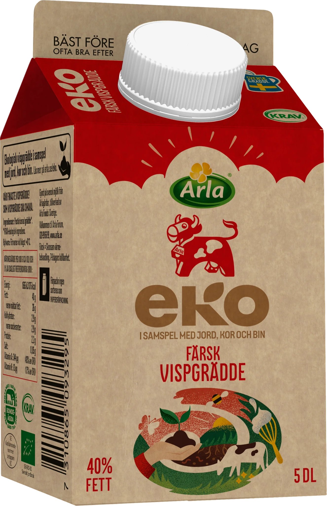 Eko färsk vispgrädde 40%