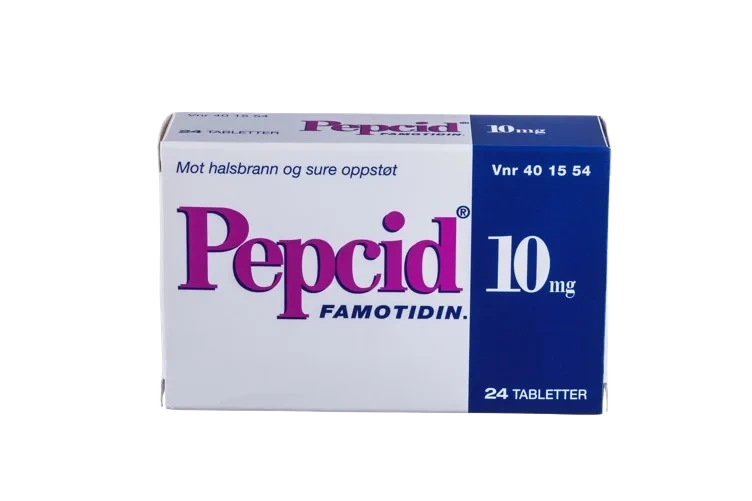 Pepcid 10 mg Filmdrasjerte Tabletter 24 stk