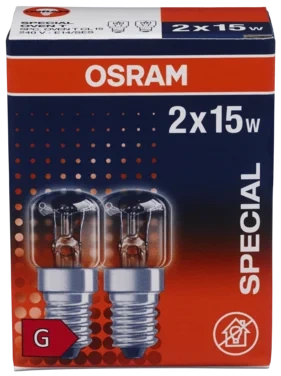 Lyspære Stekeovn 15w Klar 2pk Osram
