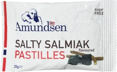 Amundsen Pastilles med Salt Salmiakk Smak Gir Frisk Pust