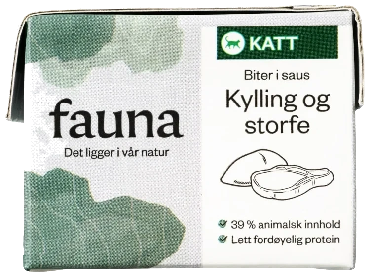 Fauna Katt Våtfor Kylling&Storfe 90g