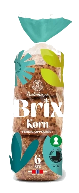 Brix Korn 6stk 420g Bakehuset