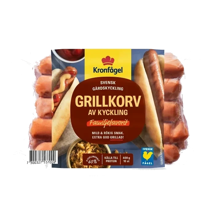 Grillkorv av Kyckling 400g Kronfågel