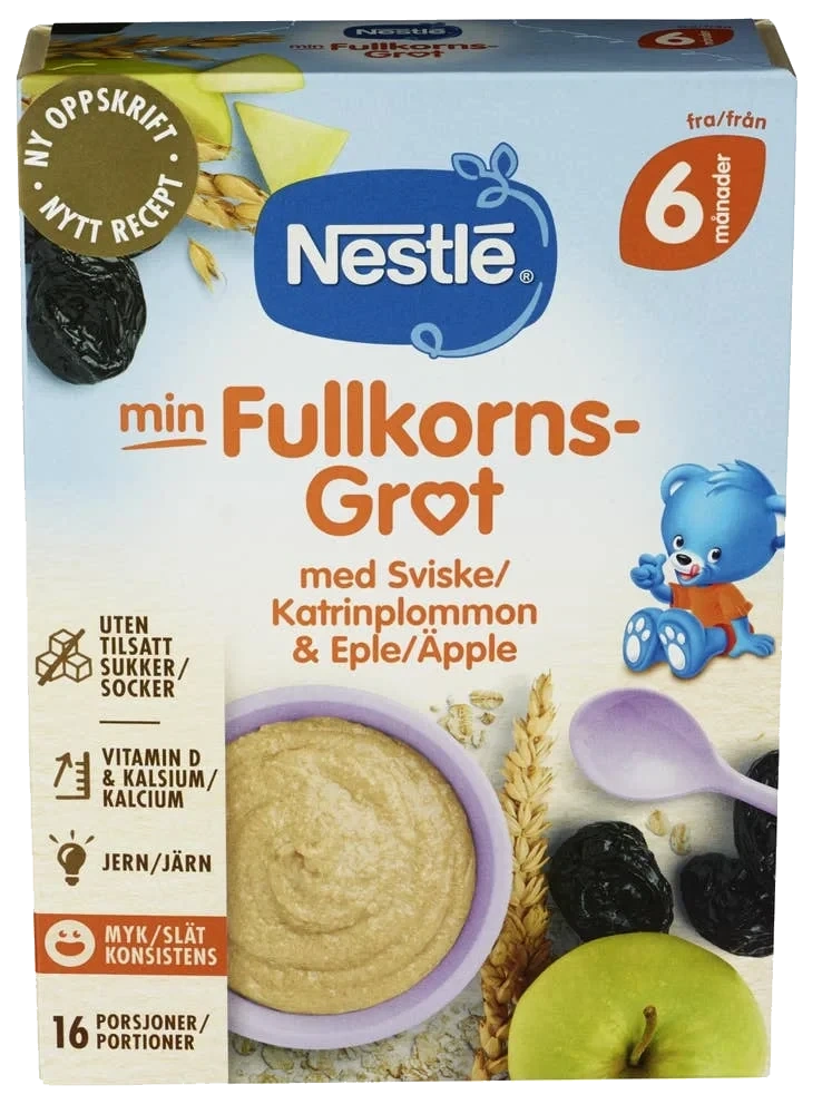 Min Fullkornsgrøt med sviske og eple