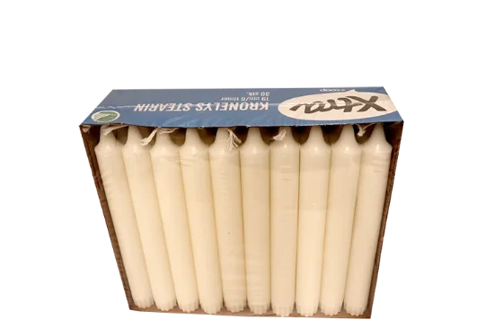 Kronelys Stearin 19cm 30 stk