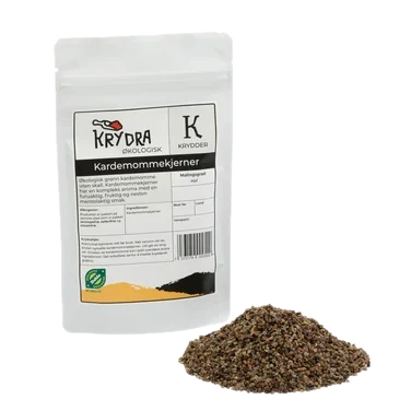 Kardemommekjerner, 50gr Hel, Økologisk Krydra