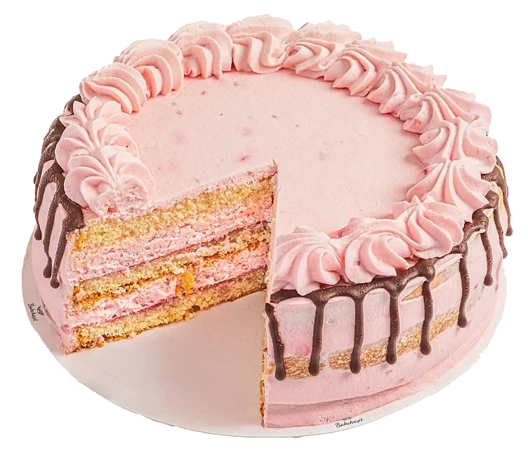 Bringebær Dripcake 8bit Fryst Bakehuset