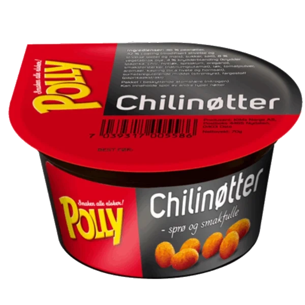 Polly Beger Chilinøtter 70g