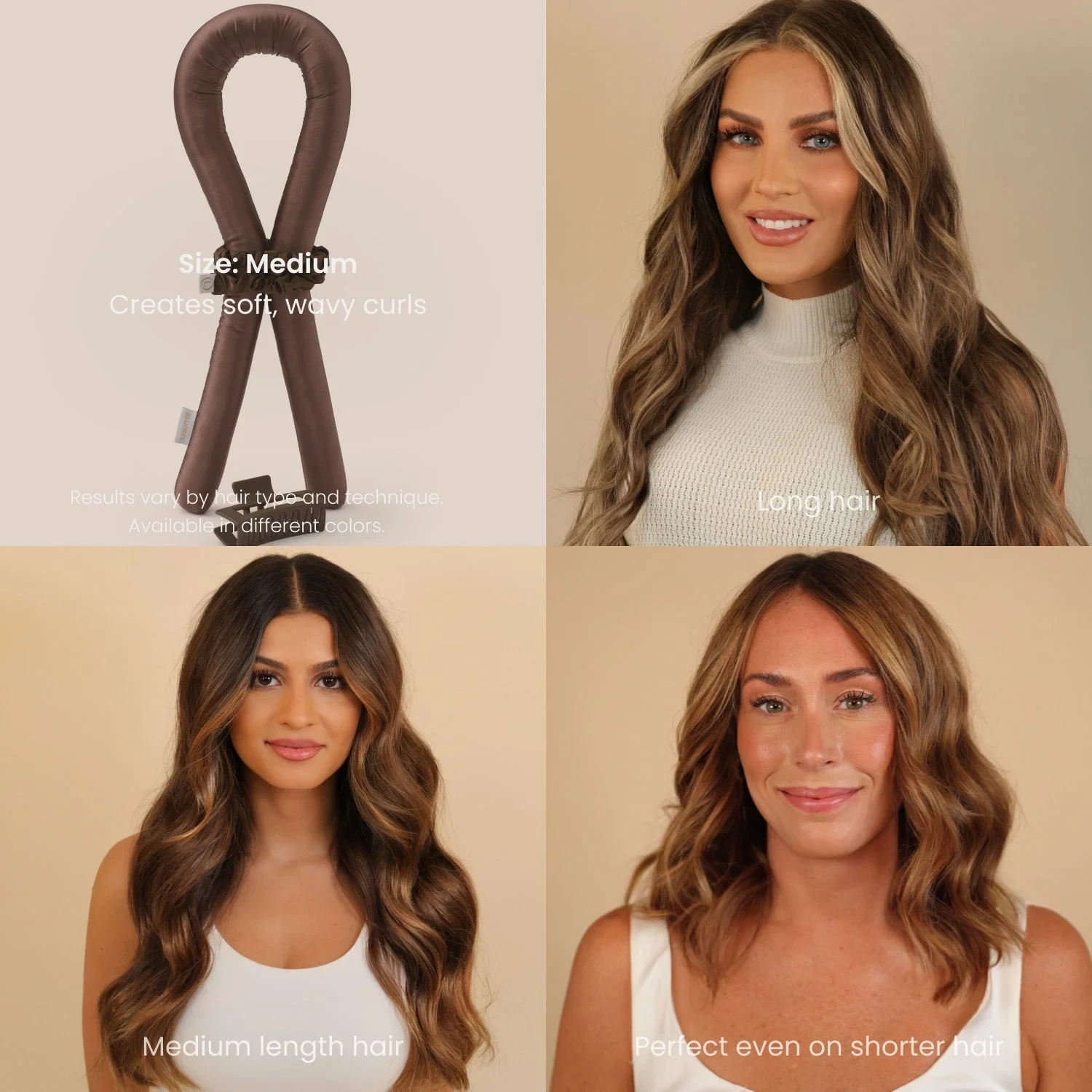 Lenoites Heatless Curls in Mulberry Silk Medium