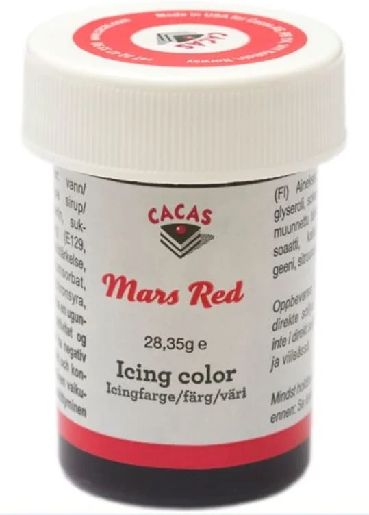 Icingfarge Mars Rød 28g Cacas