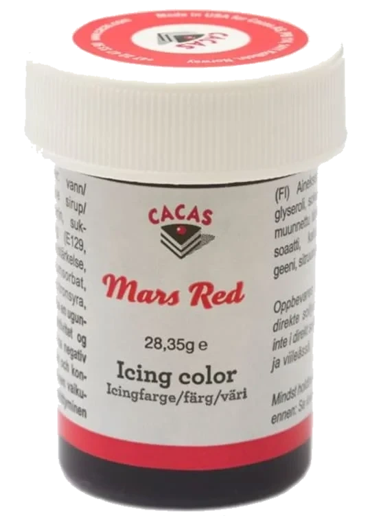 Icingfarge Mars Rød 28g Cacas
